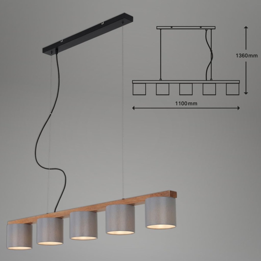 Briloner 4075-054 - Lustr na lanku 5xE14/25W/230V