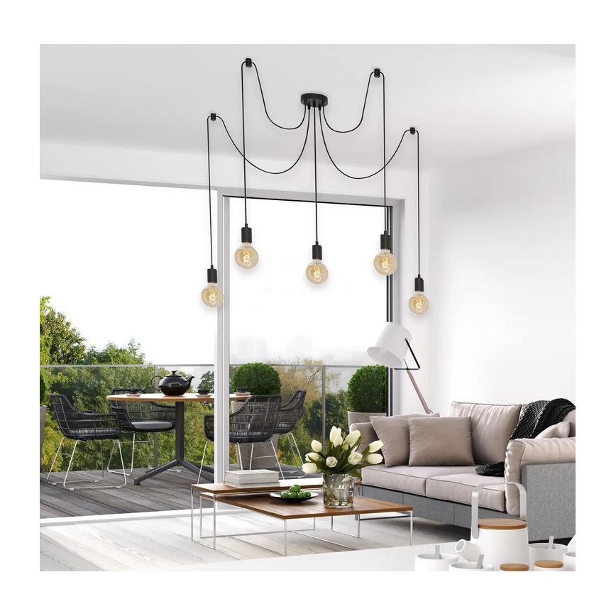Briloner 4104-055 - Lustr na lanku 5xE27/60W/230V