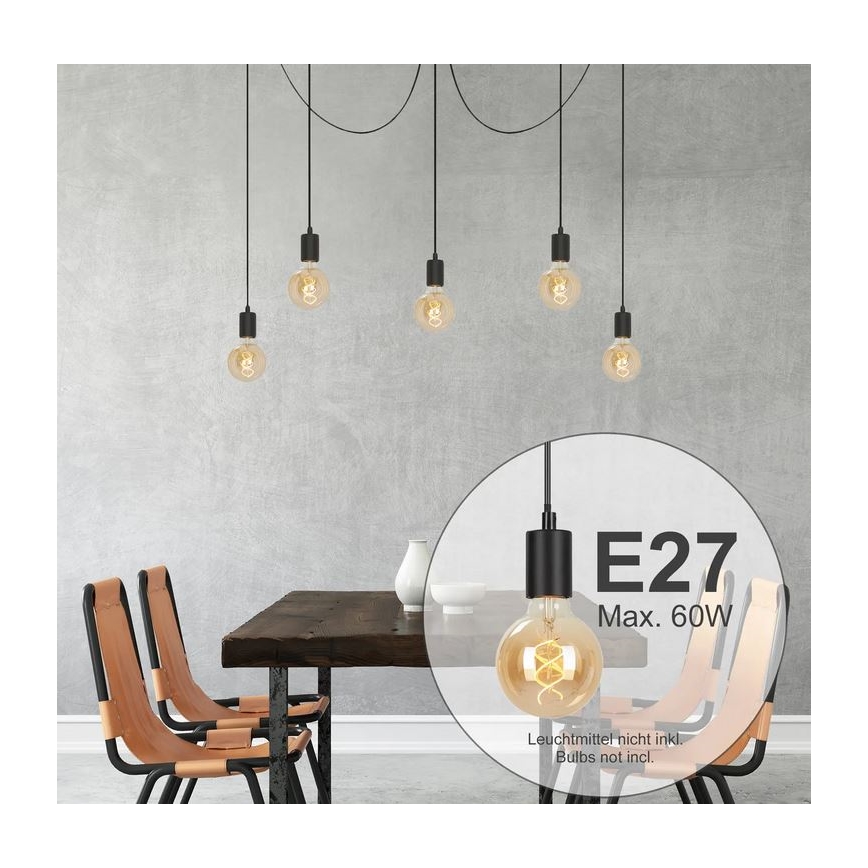 Briloner 4104-055 - Lustr na lanku 5xE27/60W/230V