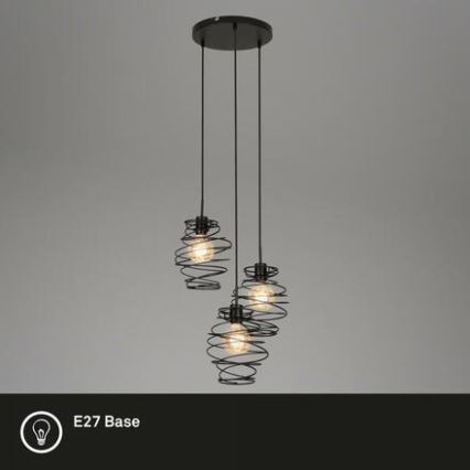 Briloner 4870-035 - Lustr na lanku 3xE27/60W/230V