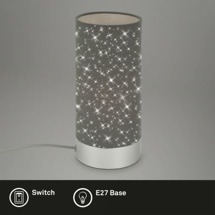 Briloner 7028-014 - Stolní lampa STARRY SKY 1xE14/25W/230V šedá