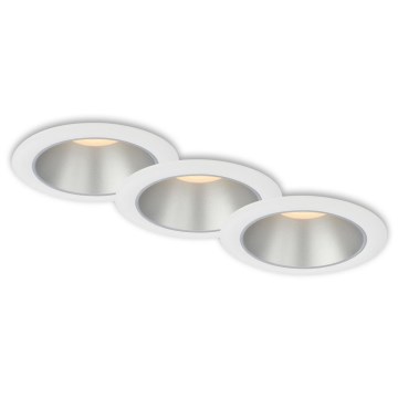 Briloner 7041-036 - SADA 3x LED Koupelnové podhledové svítidlo LED/4,9W/230V IP44 bílá