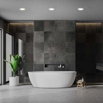 Briloner 7049014 - LED Stmívatelné koupelnové podhledové svítidlo LED/6W/230V 3000K IP44 matný chrom