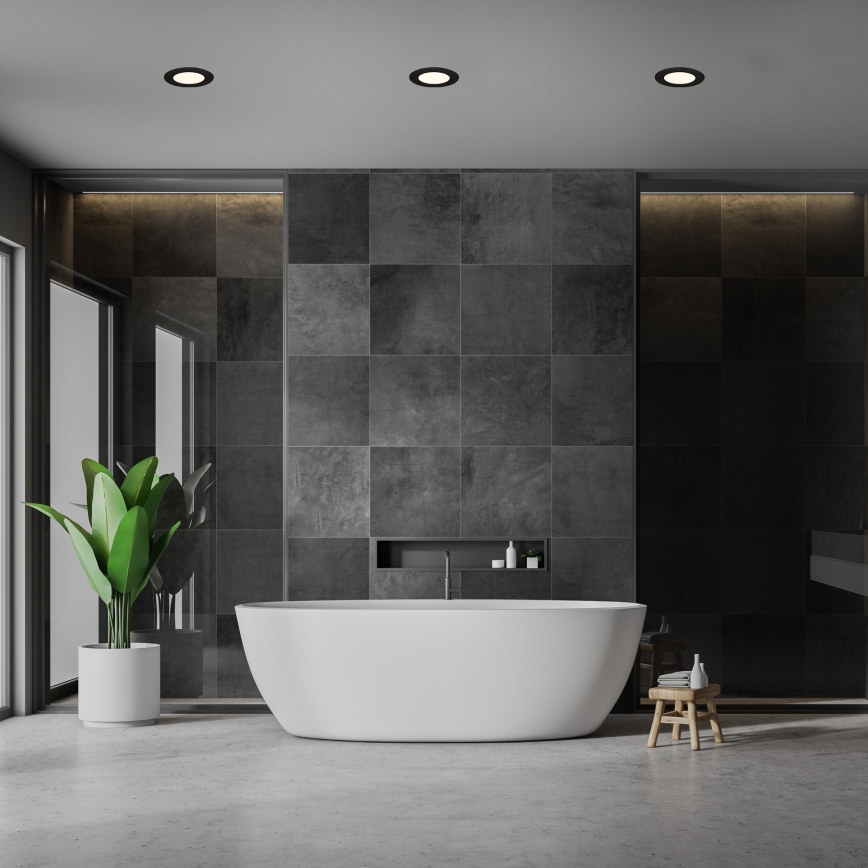 Briloner 7049015 - LED Stmívatelné koupelnové podhledové svítidlo LED/6W/230V 3000K IP44 černá