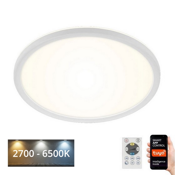 Briloner 7058-016 - LED Stmívatelné svítidlo SLIM LED/18W/230V 2700-6500K Wi-Fi Tuya + dálkové ovládání