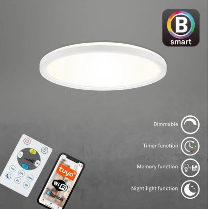 Briloner 7058-016 - LED Stmívatelné svítidlo SLIM LED/18W/230V 2700-6500K Wi-Fi Tuya + dálkové ovládání