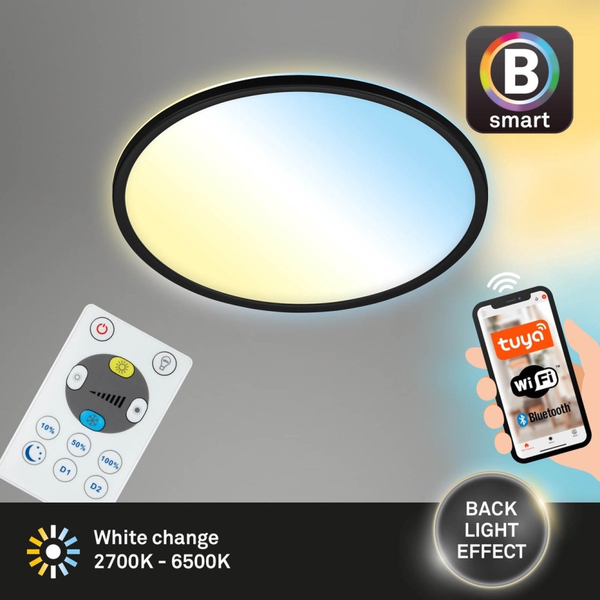 Briloner 7059-015 - LED Stmívatelné stropní svítidlo SLIM LED/22W/230V 2700-6500K Wi-Fi Tuya + dálkové ovládání