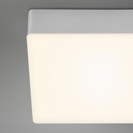 Briloner 7071-014 - LED Stropní svítidlo FLAME LED/21W/230V 3000K 28,7x28,7 cm stříbrná