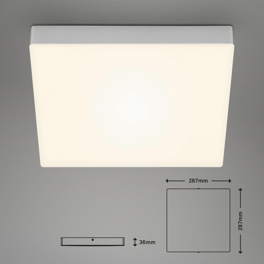 Briloner 7071-014 - LED Stropní svítidlo FLAME LED/21W/230V 3000K 28,7x28,7 cm stříbrná