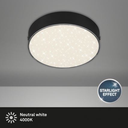 Briloner 7072-415 - LED Stropní svítidlo STAR SKY LED/11W/230V 4000K pr. 15 cm černá