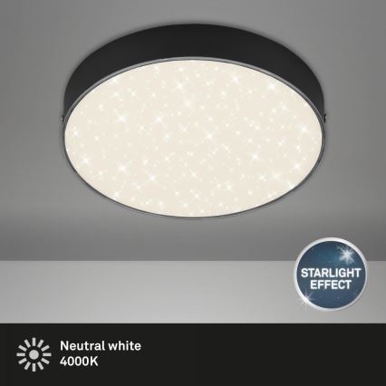 Briloner 7073-415 - LED Stropní svítidlo STAR SKY LED/16W/230V 4000K pr. 21 cm černá