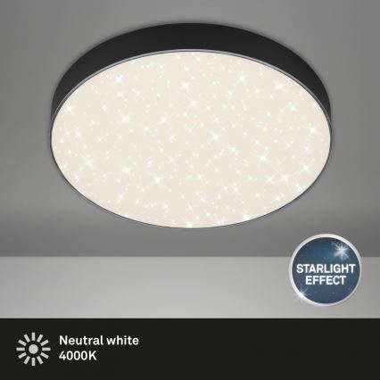 Briloner 7074-415 - LED Stropní svítidlo STAR SKY LED/21W/230V 4000K pr. 28 cm černá