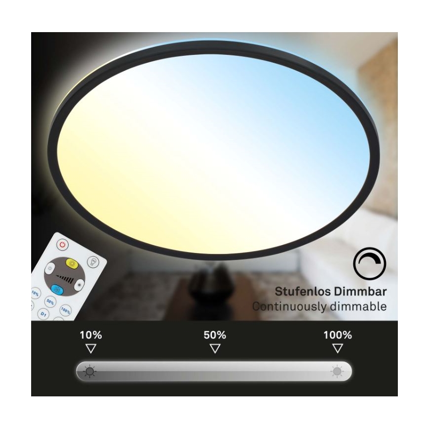 Briloner 7079-015 - LED Stmívatelné stropní svítidlo SLIM LED/18W/230V 2700-6500K + dálkové ovládání