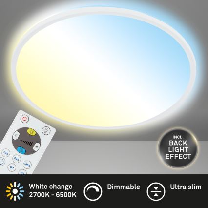 Briloner 7080-016 - LED Stmívatelné stropní svítidlo SLIM LED/22W/230V 2700-6500K + dálkové ovládání