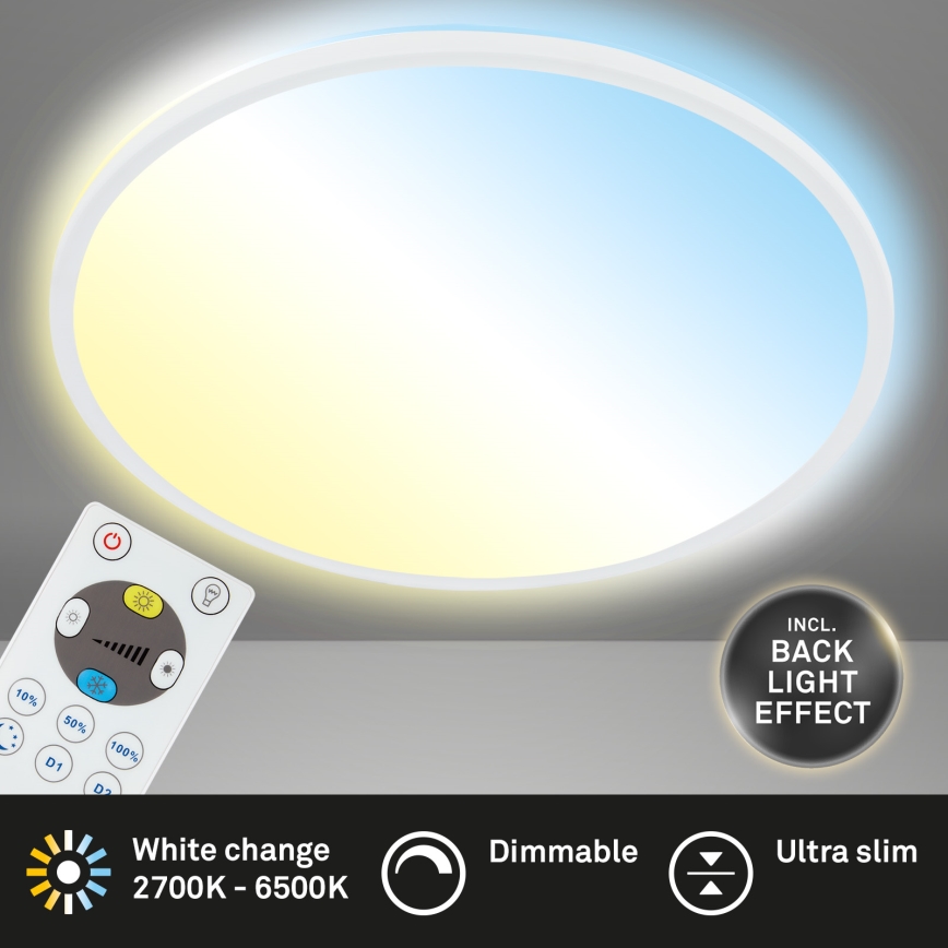 Briloner 7080-016 - LED Stmívatelné stropní svítidlo SLIM LED/22W/230V 2700-6500K + dálkové ovládání