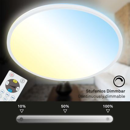 Briloner 7080-016 - LED Stmívatelné stropní svítidlo SLIM LED/22W/230V 2700-6500K + dálkové ovládání