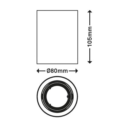 Briloner 7119-016 - LED Bodové svítidlo TUBE 1xGU10/5W/230V kulatý