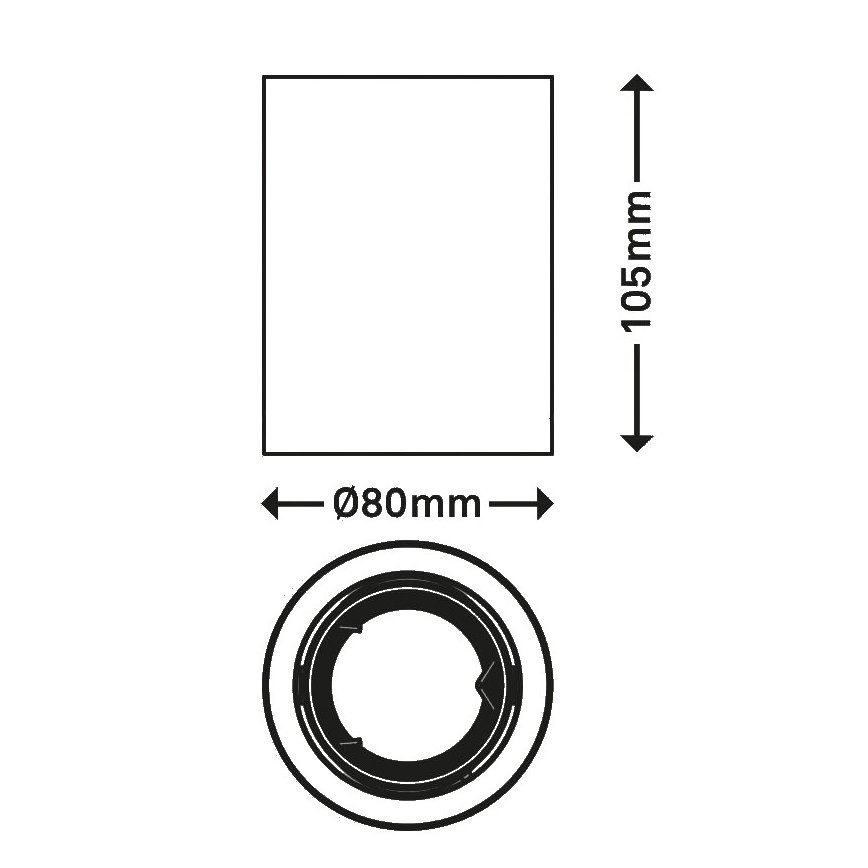 Briloner 7119-016 - LED Bodové svítidlo TUBE 1xGU10/5W/230V kulatý