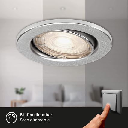 Briloner 7149-039 - SADA 3xLED Stmívatelné koupelnové svítidlo 1xGU10/5W/230V IP23