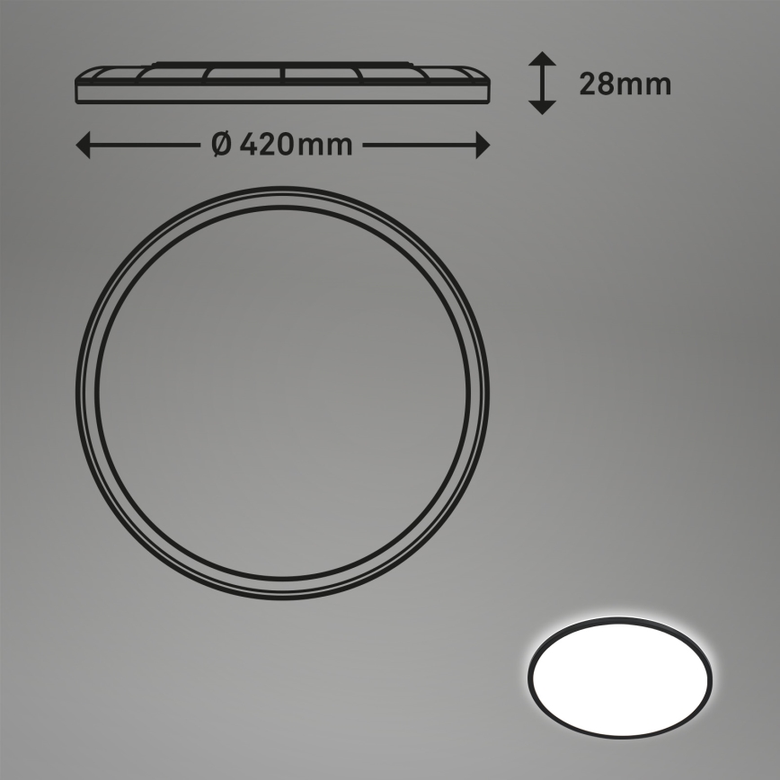 Briloner 7157-415 - LED Stropní svítidlo SLIM LED/22W/230V pr. 42 cm
