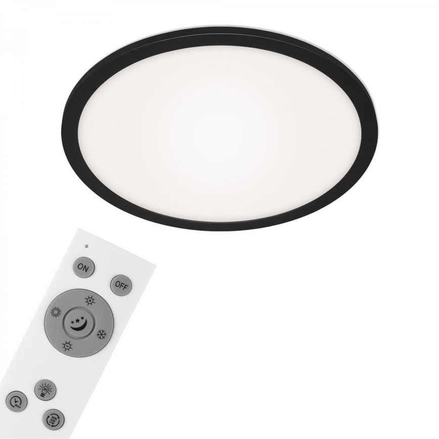 Briloner 7168-015 - LED Stmívatelné stropní svítidlo PIATTO LED/22W/230V 3000-6500K pr. 40 cm černá + dálkové ovládání