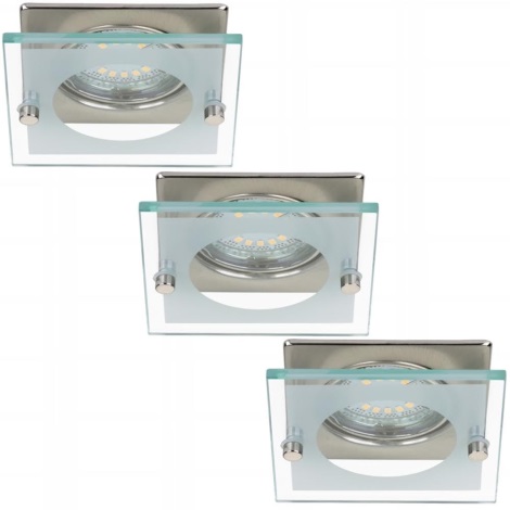 Briloner 7202-032 - SADA 3x LED Koupelnové podhledové svítidlo ATTACH 1xGU10/4W/230V