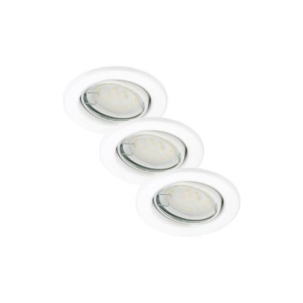 Briloner 7208-036 - SADA 3xLED Koupelnové  podhledové svítidlo ATTACH 3xGU10/3W/230V