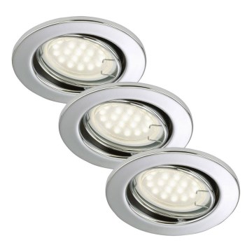 Briloner 7208-038 - SADA 3xLED Podhledové svítidlo ATTACH 3xGU10/3W/230V 210lm