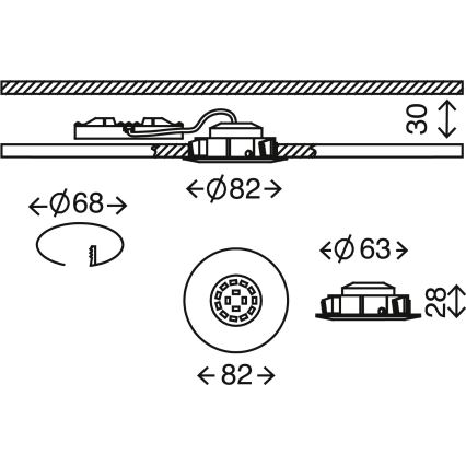 Briloner 7209-018 - LED Koupelnové podhledové svítidlo ATTACH LED/5W/230V IP23