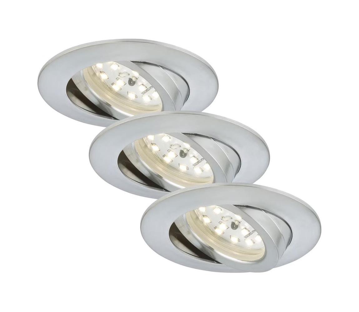 Briloner 7209-039 - SADA 3x LED Koup podhledové svítidlo ATTACH LED/5W/230V IP23 7209-039 Matný chrom