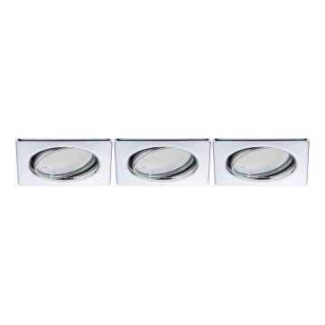 Briloner 7213-038 - SADA 3xLED Koupelnové podhledové svítidlo ATTACH 3xGU10/3W/230V