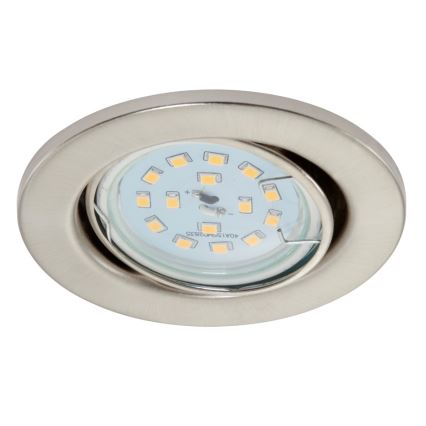 Briloner 7220-032 - SADA 3x LED Koupelnové podhledové svítidlo FIT 1xGU10/5W/230V matný nikl