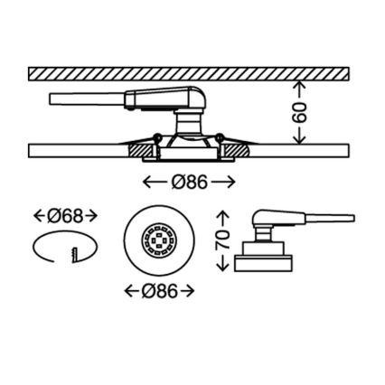 Briloner 7220-032 - SADA 3x LED Koupelnové podhledové svítidlo FIT 1xGU10/5W/230V matný nikl