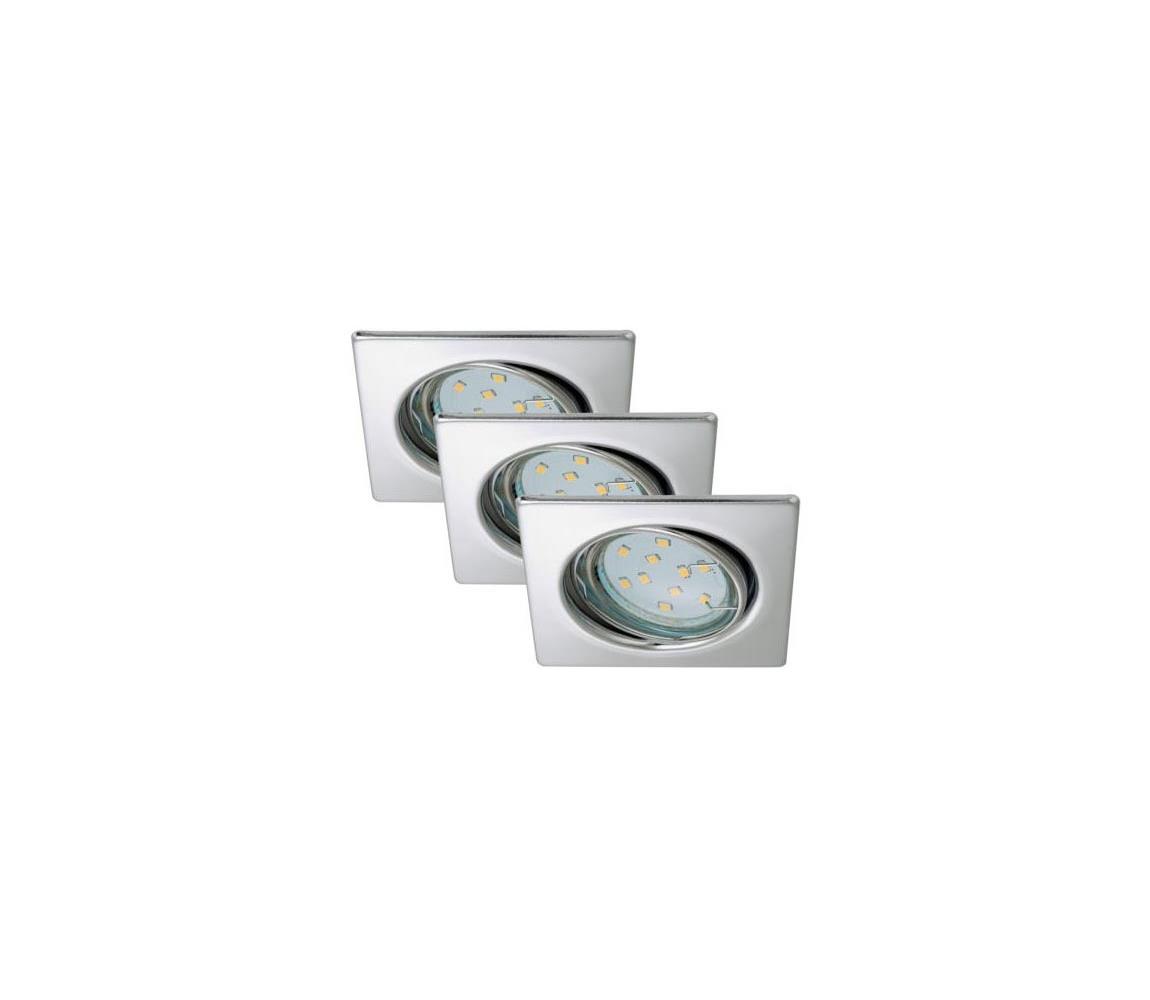 Briloner Briloner 7230-038 - SADA 3x LED Koupelnové podhledové svítidlo 1xGU10/3W/230V BL0683