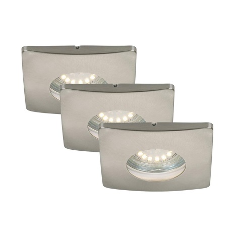 Briloner 7239-032 - SADA 3x LED Koupelnové podhledové svítidlo ATTACH 1xGU10/4W/230V IP44