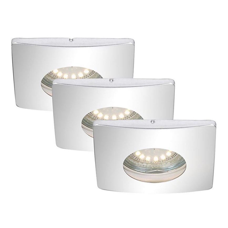 Briloner 7239-038 - SADA 3x LED Koupelnové podhledové svítidlo ATTACH 1xGU10/4W/230V IP44