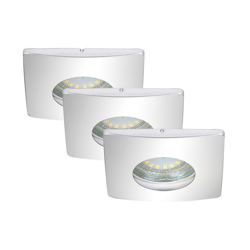 Briloner 7239-038 - SADA 3x LED Koupelnové podhledové svítidlo ATTACH 1xGU10/4W/230V IP44
