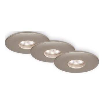 Briloner 7240-032 - SADA 3x LED Koupelnové podhledové svítidlo ATTACH LED/1,8W/230V IP44 matný chrom