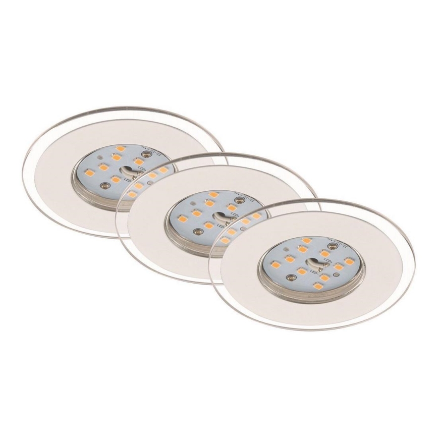 Briloner 7257-036 - SADA 3x LED Koupelnové podhledové svítidlo ATTACH LED/4,5W/230V IP44