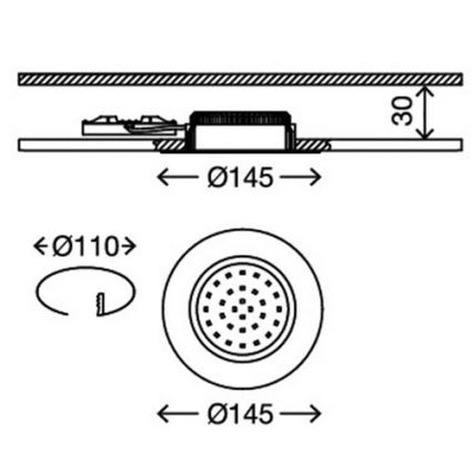 Briloner 7263-012 - LED Podhledové koupelnové svítidlo ATTACH LED/12W/230V IP44