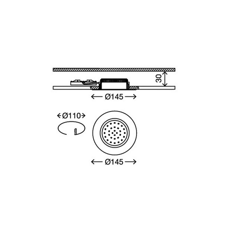 Briloner 7263-019 - LED Podhledové svítidlo ATTACH LED/12W/230V IP44
