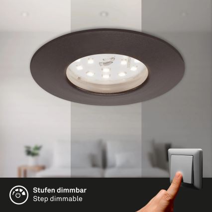 Briloner 7295-031 - SADA 3x LED Stmívatelné koupelnové podhledové svítidlo ATTACH LED/6,5W/230V IP44