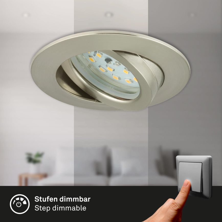 Briloner 7296-012 - LED Stmívatelné koupelnové podhledové svítidlo ATTACH LED/6,5W/230V IP23 matný chrom