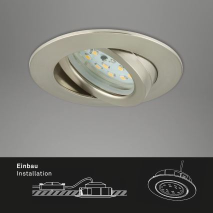 Briloner 7296-012 - LED Stmívatelné koupelnové podhledové svítidlo ATTACH LED/6,5W/230V IP23 matný chrom