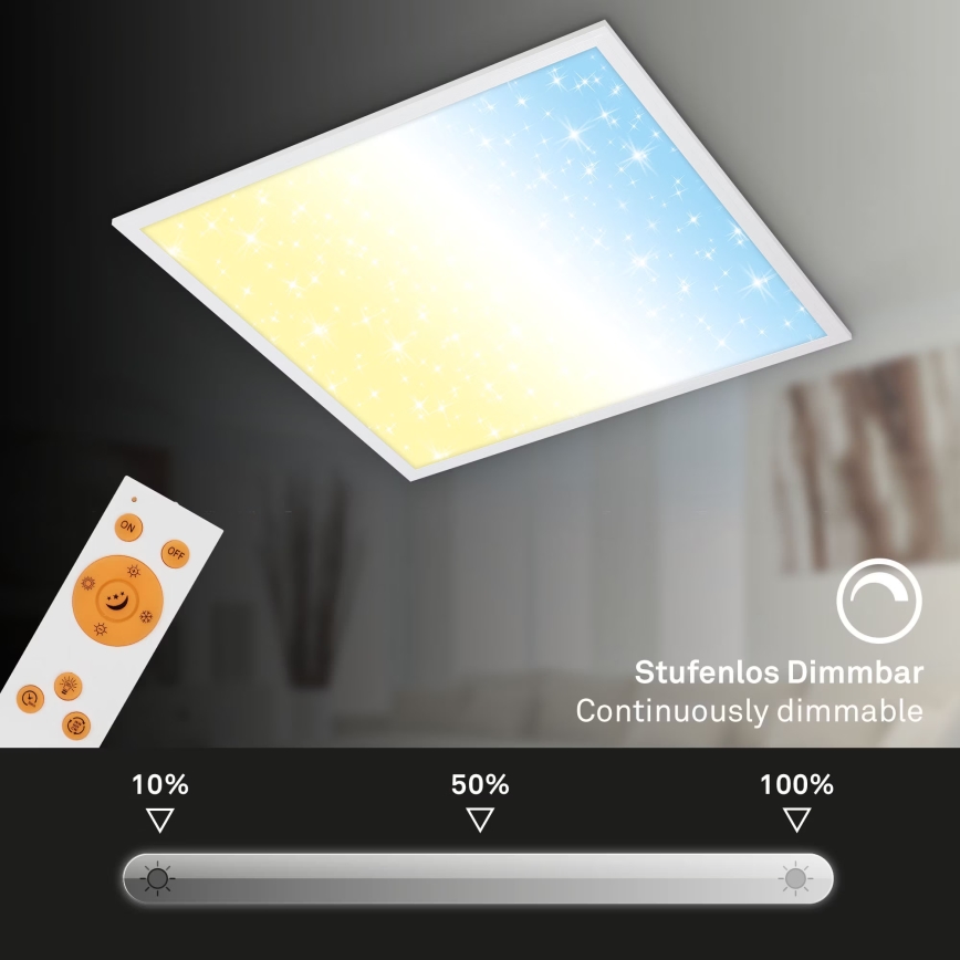 Briloner 7303-016 - LED Stmívatelné stropní svítidlo STARRY SKY LED/36W/230V 3000-6000K + dálkové ovládání