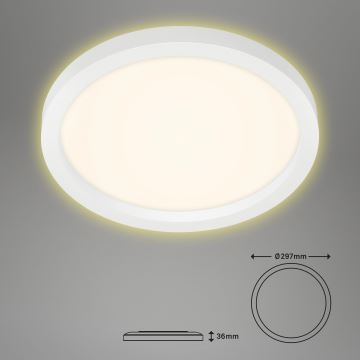 Briloner 7361-016 - LED Stropní svítidlo CADRE LED/18W/230V pr. 29,7 cm bílá