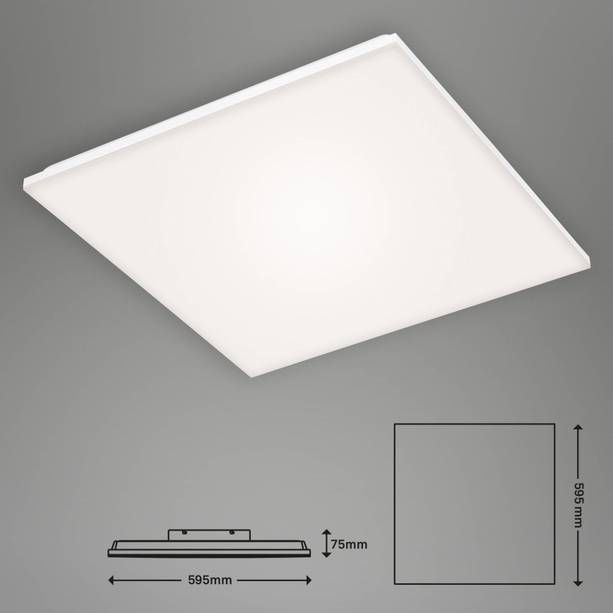 Briloner 7376-216 - LED Přisazený panel FRAMELESS LED/38W/230V 59,5x59,5 cm 4000K