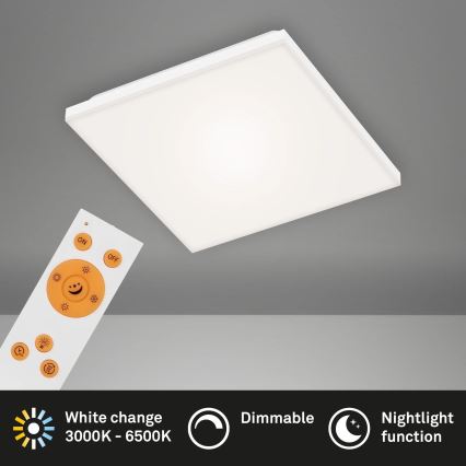 Briloner 7378-016 - LED Stmívatelný panel LED/12W/230V 3000/4000/6500K + dálkové ovládání