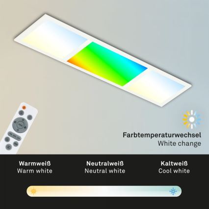 Briloner 7388-016 - LED RGBW Stmívatelné stropní svítidlo LED/24W/230V 3000-6500K + dálkové ovládání