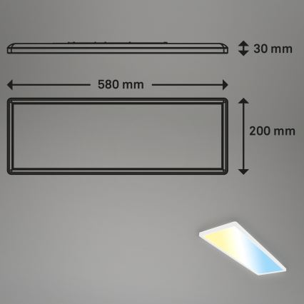 Briloner 7403-016 - LED Stmívatelné stropní svítidlo SLIM LED/23W/230V 2700-6500K + dálkové ovládání